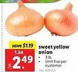 Lidl Sweet yellow onion offer
