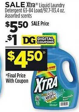 Dollar General Xtra liquid laundry detergent offer