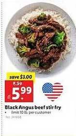 Lidl Black angus beef stir fry offer