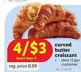 Lidl Curved butter croissant offer