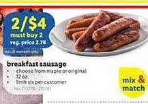 Breakfast sausage