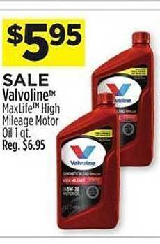 Dollar General Valvoline maxlife high mileage motor oil offer