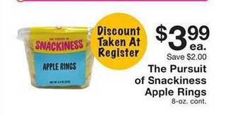 Fairway Store Market The pursuit of snackiness apple rings offer
