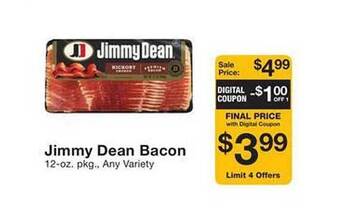 Fairway Store Market Jimmy dean bacon offer