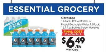 Kroger Gatorade 12-Pack, 12 fl. oz. Bottles offer