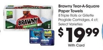 Kroger Brawny Tear-A-Square Paper Towels offer