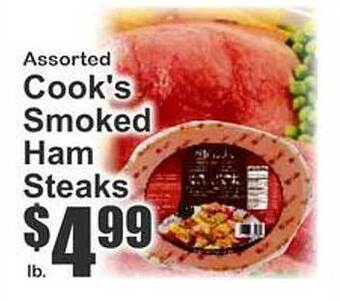 Key Food Assorted cook's smoked ham steaks offer