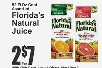 Key Food Florida's natural juice offer