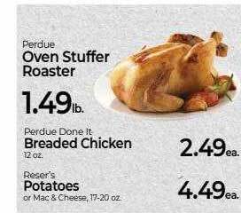 Roche Bros Perdue oven stuffer roaster offer
