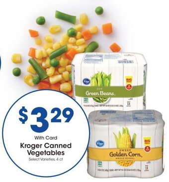 Kroger Kroger Canned Vegetables offer
