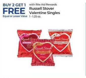 Rite Aid Russell stover valentine singles offer