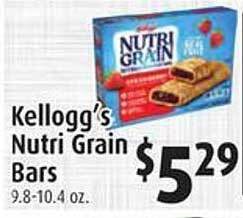 Gristedes Kellogg's nutri grain bars offer