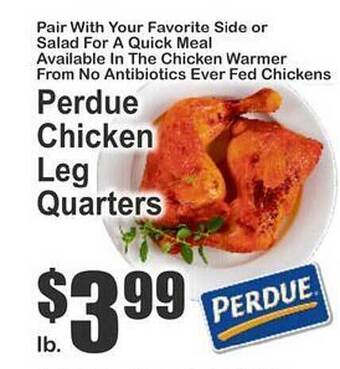 Key Food Perdue chicken leg quarters offer