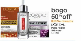 Kinney Drugs L'oréal paris facial skincare offer