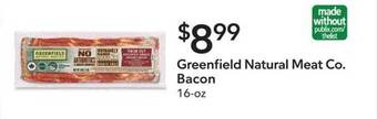 Publix Greenfield natural meat co. bacon offer