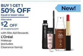 Rite Aid L'oréal makeup offer