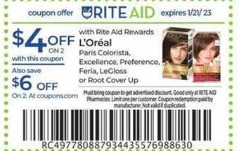 Rite Aid L'oréal offer