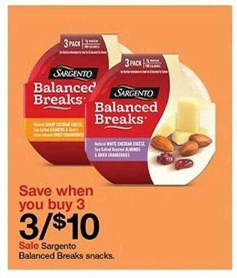 Target Sargento balanced breaks snacks offer