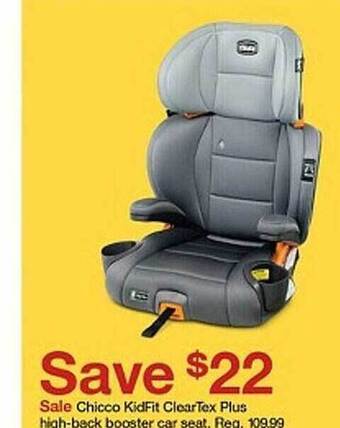 Target Chicco kidfit cleartex plus high-back booster car seat offer