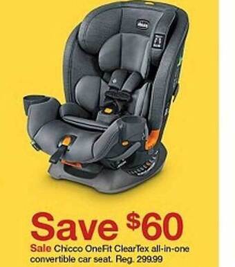 Target Chicco onefit cleartex all-in-one convertible car seat offer