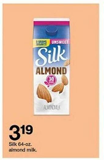 Target Silk 64-oz almond milk offer