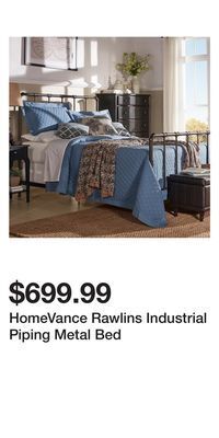 Kohl's Homevance rawlins industrial piping metal bed offer