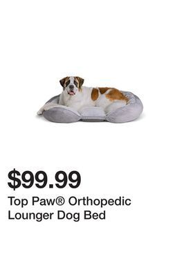 Petsmart Top paw® orthopedic lounger dog bed offer