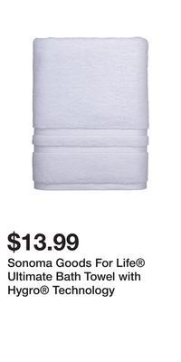 Kohl's Sonoma goods for life® ultimate bath towel with hygro® technology offer