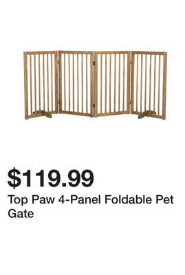 Petsmart Top paw 4-panel foldable pet gate offer