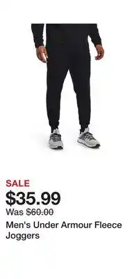 Kohl's Men's under armour fleece joggers offer