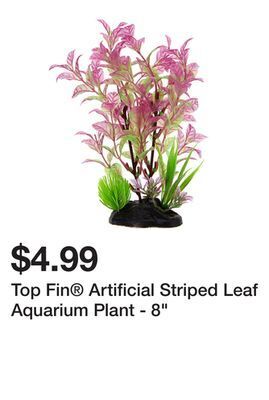 Petsmart Top fin® artificial striped leaf aquarium plant - 8" offer