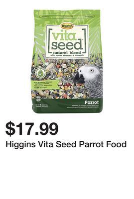 Petsmart Higgins vita seed parrot food offer