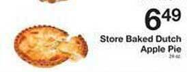 The Fresh Grocer Store baked dutch apple pie offer