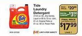 The Fresh Grocer Tide laundry detergent offer