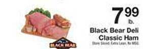 The Fresh Grocer Black bear deli classic ham offer
