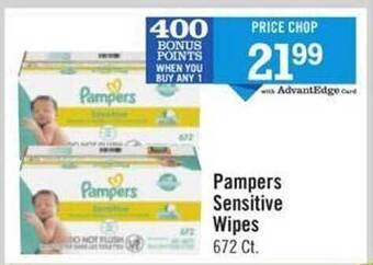 Price Chopper Pampers sensitive wipes offer