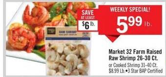 Price Chopper Market 32 farm raised raw shrimp offer