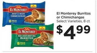 Food 4 Less El monterey burritos or chimichangas offer