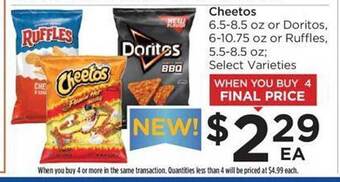 Food 4 Less Cheetos, doritos or ruffles offer