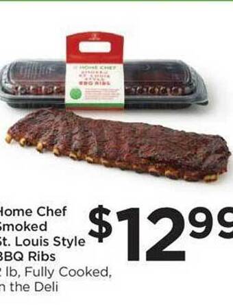 Food 4 Less Home chef smoked st louis style bbq ribs offer