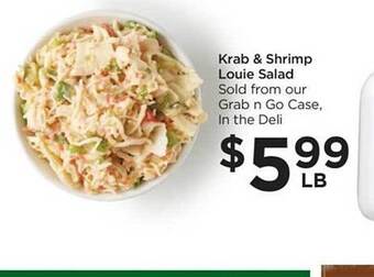 Food 4 Less Krab & shrimp louie salad offer