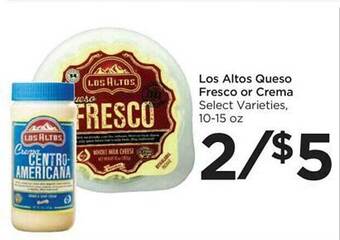 Food 4 Less Los altos queso fresco or crema offer