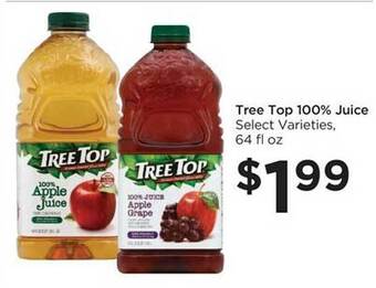 Food 4 Less Tree top 100% juice offer