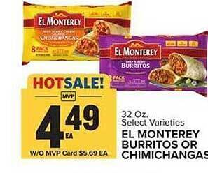 Food Lion El monterey burritos or chimichangas offer