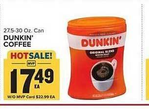 Food Lion Dunkin' coffee offer