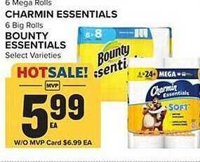Food Lion Charmin essentials or bounty essentials offer