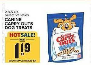 Food Lion Canine carry outs dog treats offer