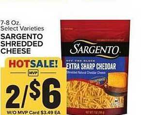 Food Lion Sargento shredded cheese offer