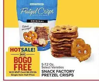 Food Lion Snack factory pretzel crisps offer