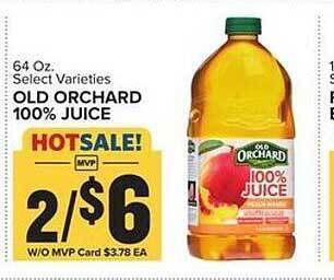 Food Lion Old orchard 100% juice offer